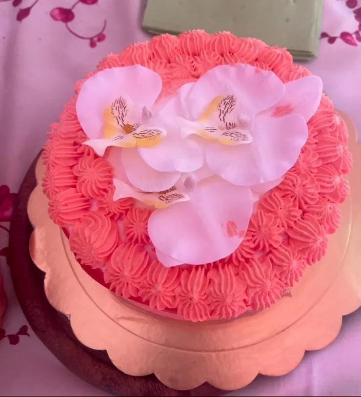 Torta Rosa e Orchidee
